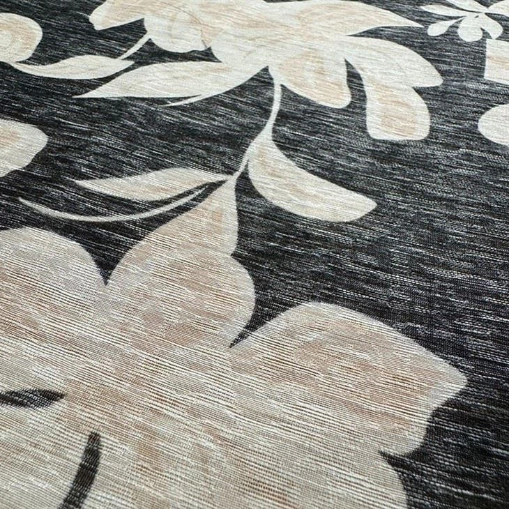 Leaves Pattern Soft Silk Linen Comfortable Fabric